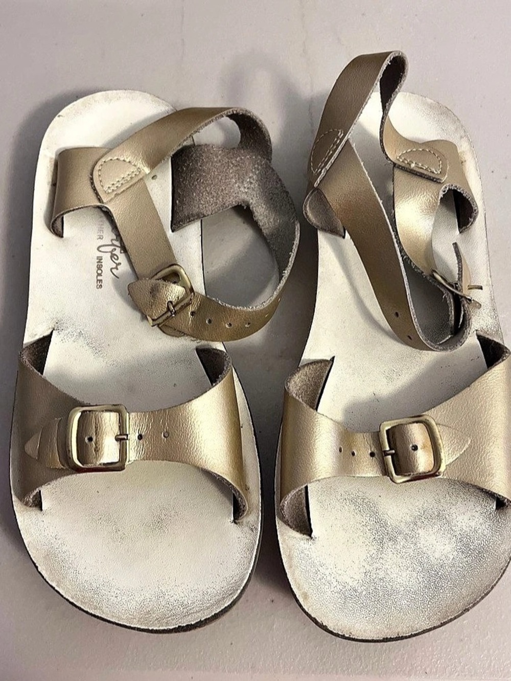Sun San Saltwater Gold Buckle Sandals